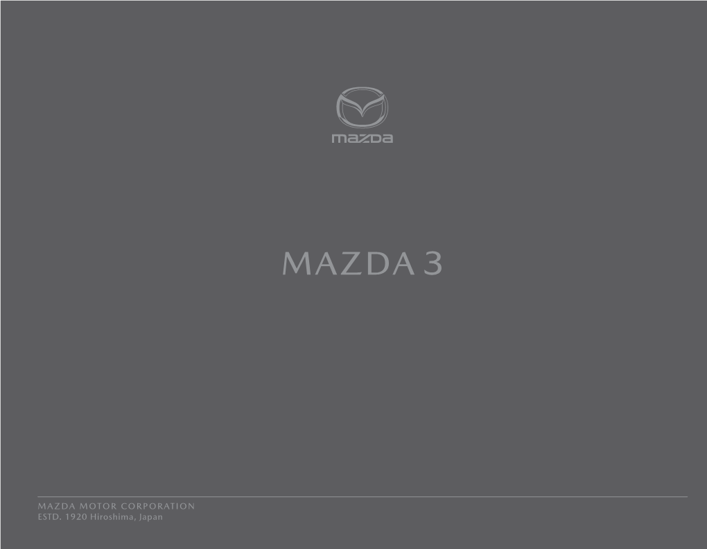 2019 Mazda3 Brochure