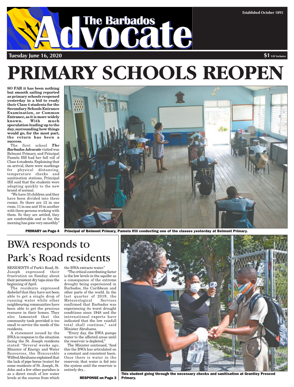 Primary Schools Reopen