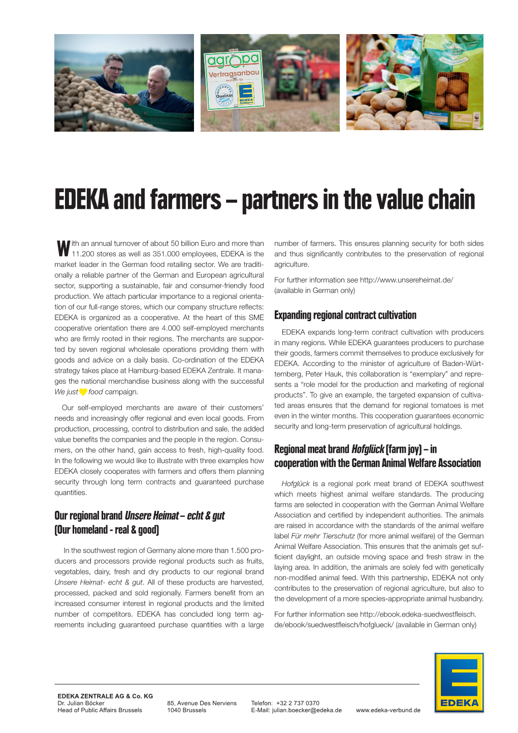 EDEKA and Farmers – Partners in the Value Chain