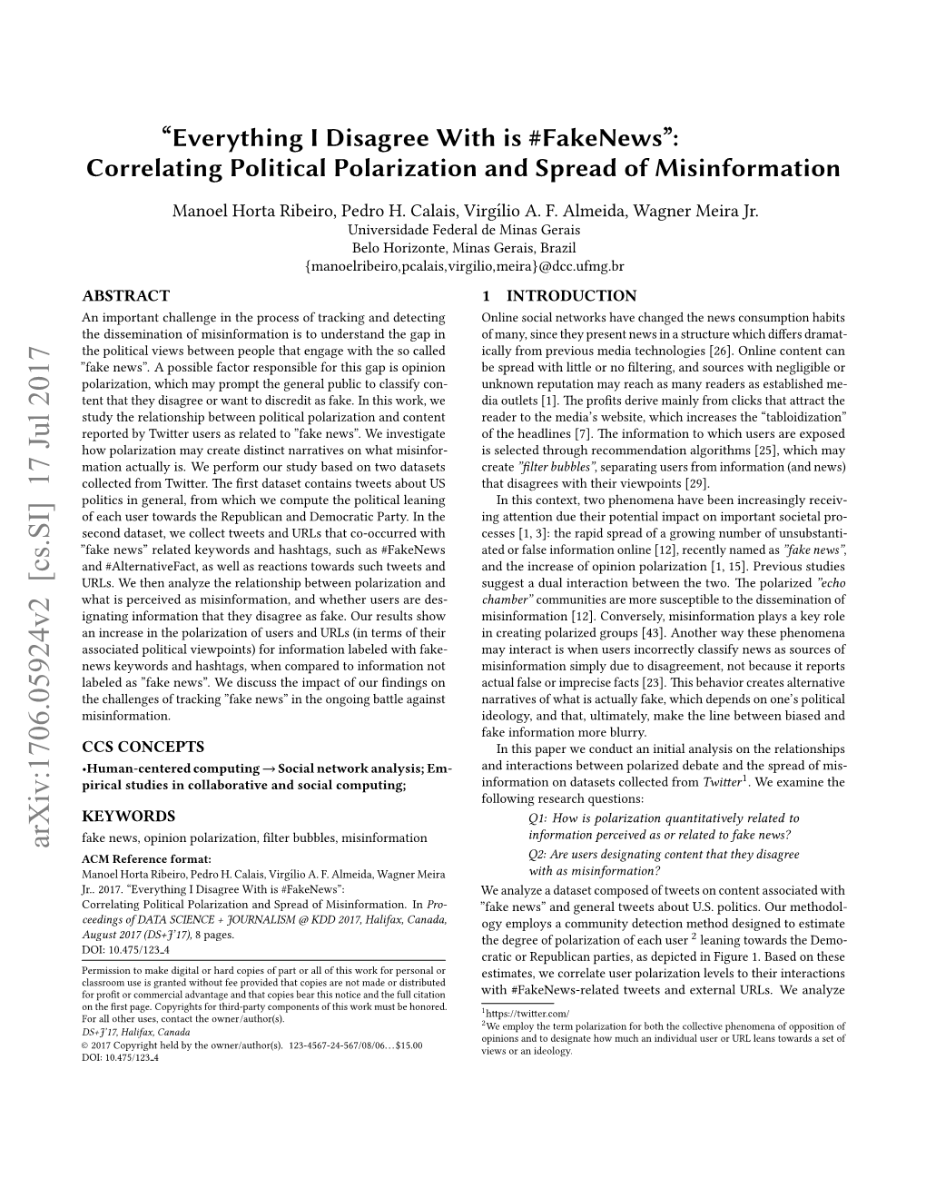 Correlating Political Polarization and Spread of Misinformation
