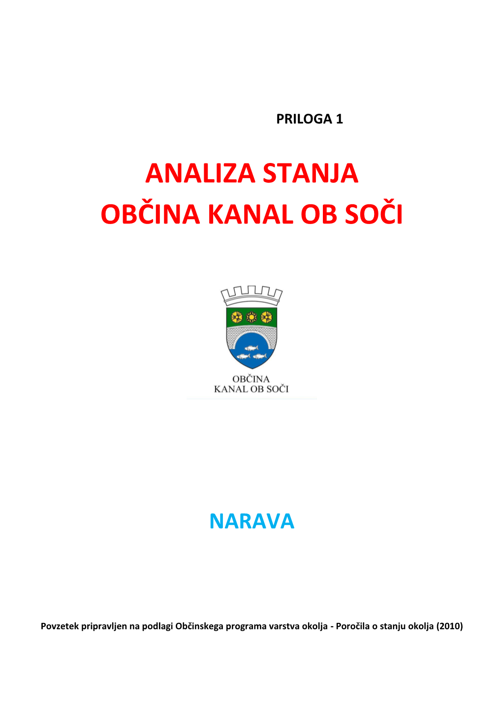 Analiza Stanja Občina Kanal Ob Soči