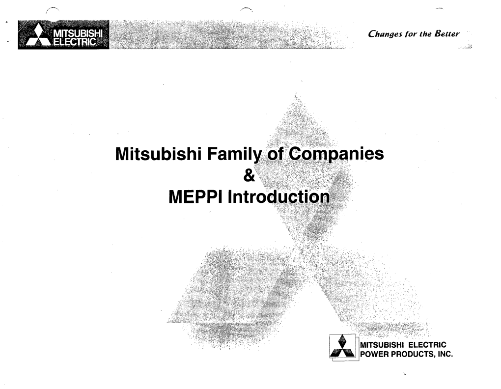 06/04/2008 Mitsubishi Electric Power Products, Inc., Meeting Presentation