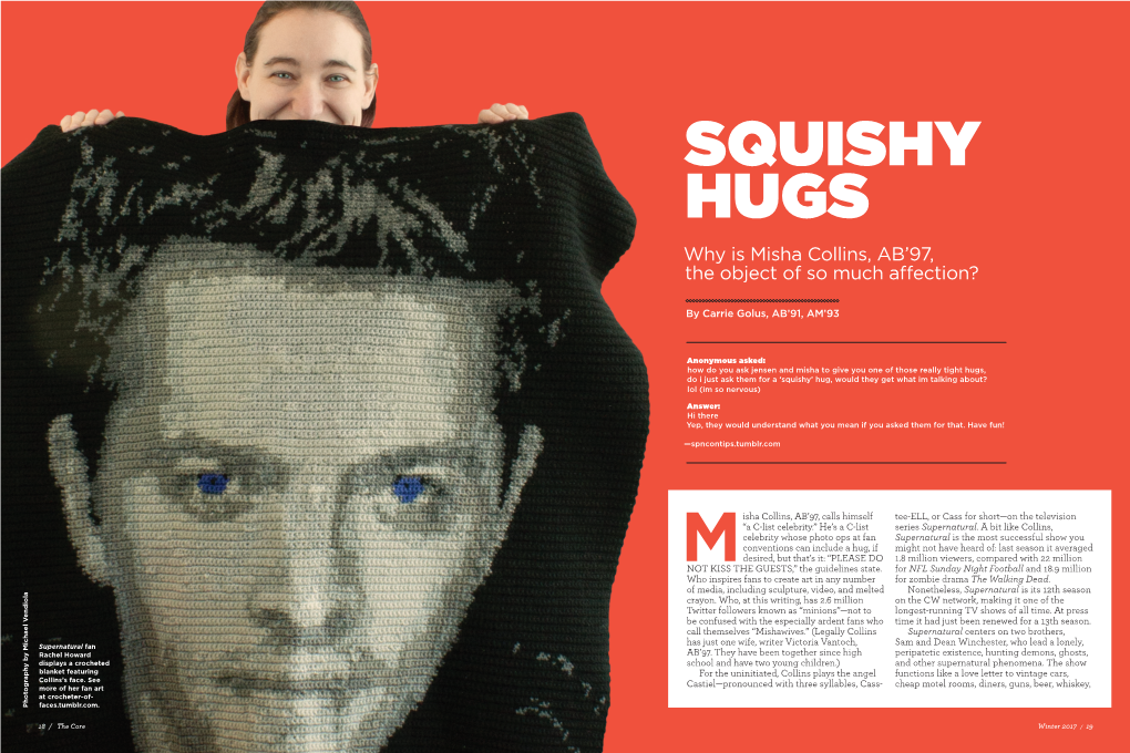 Squishy Hugs: Why Is Misha Collins, AB'97, the Object of So Much Affection?