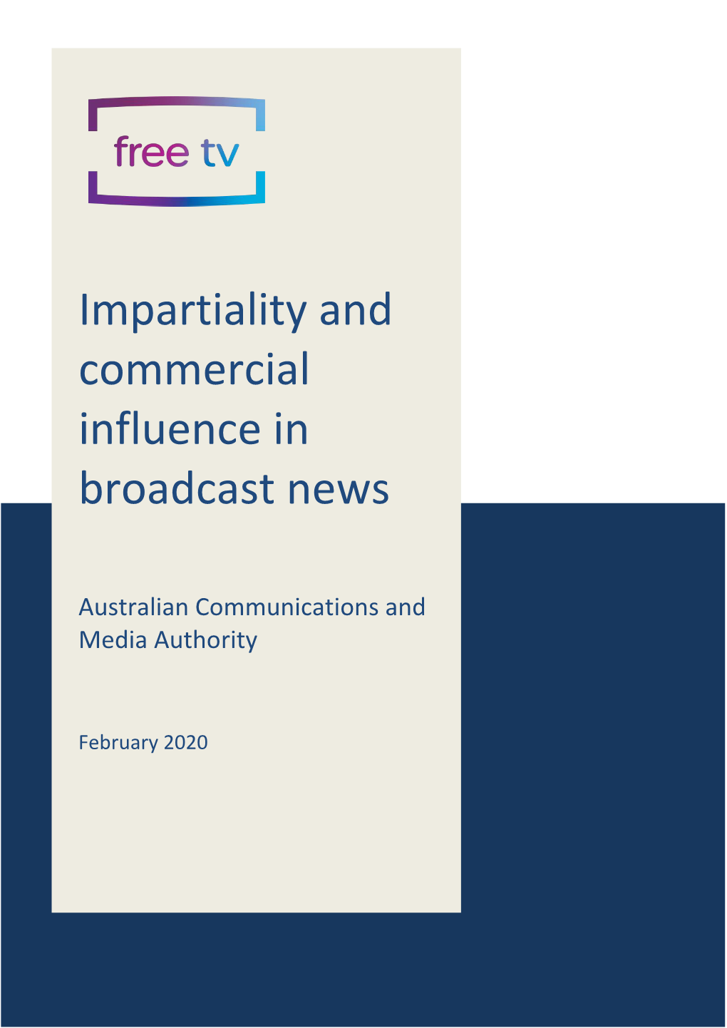 Impartiality and Commercial Influence in Broadcast News