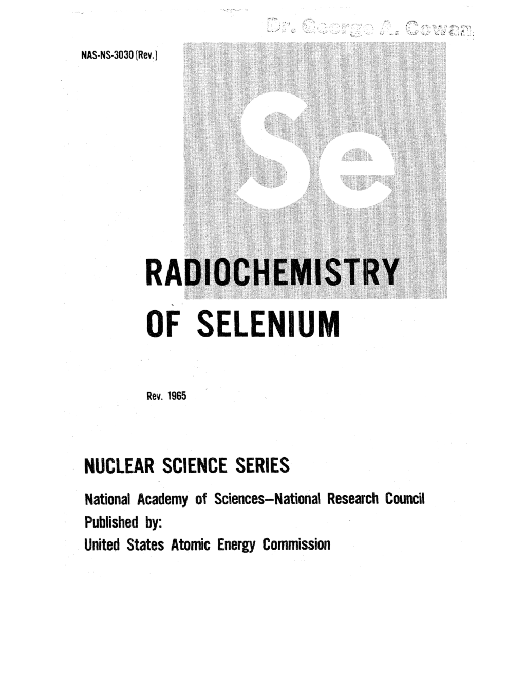 The Radiochemistry of Selenium