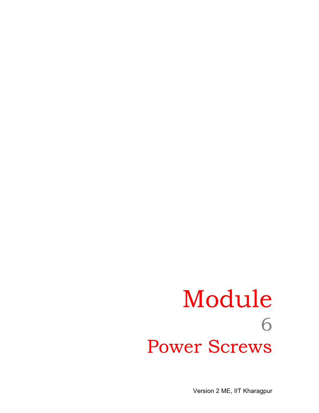 Power Screws