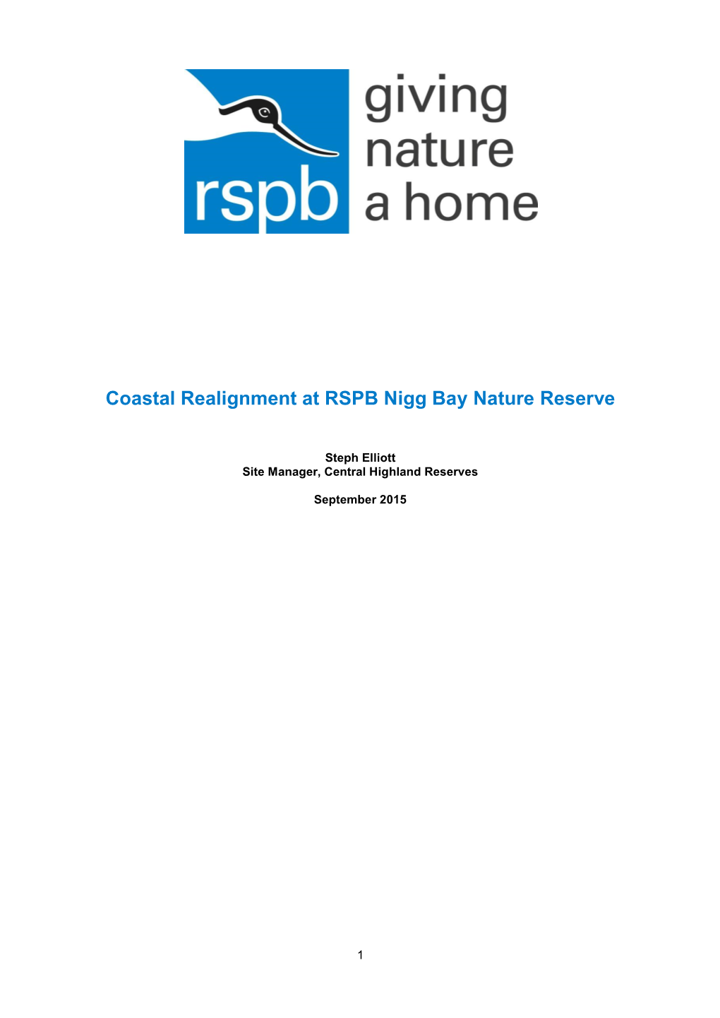Coastal Realignment at RSPB Nigg Bay Nature Reserve