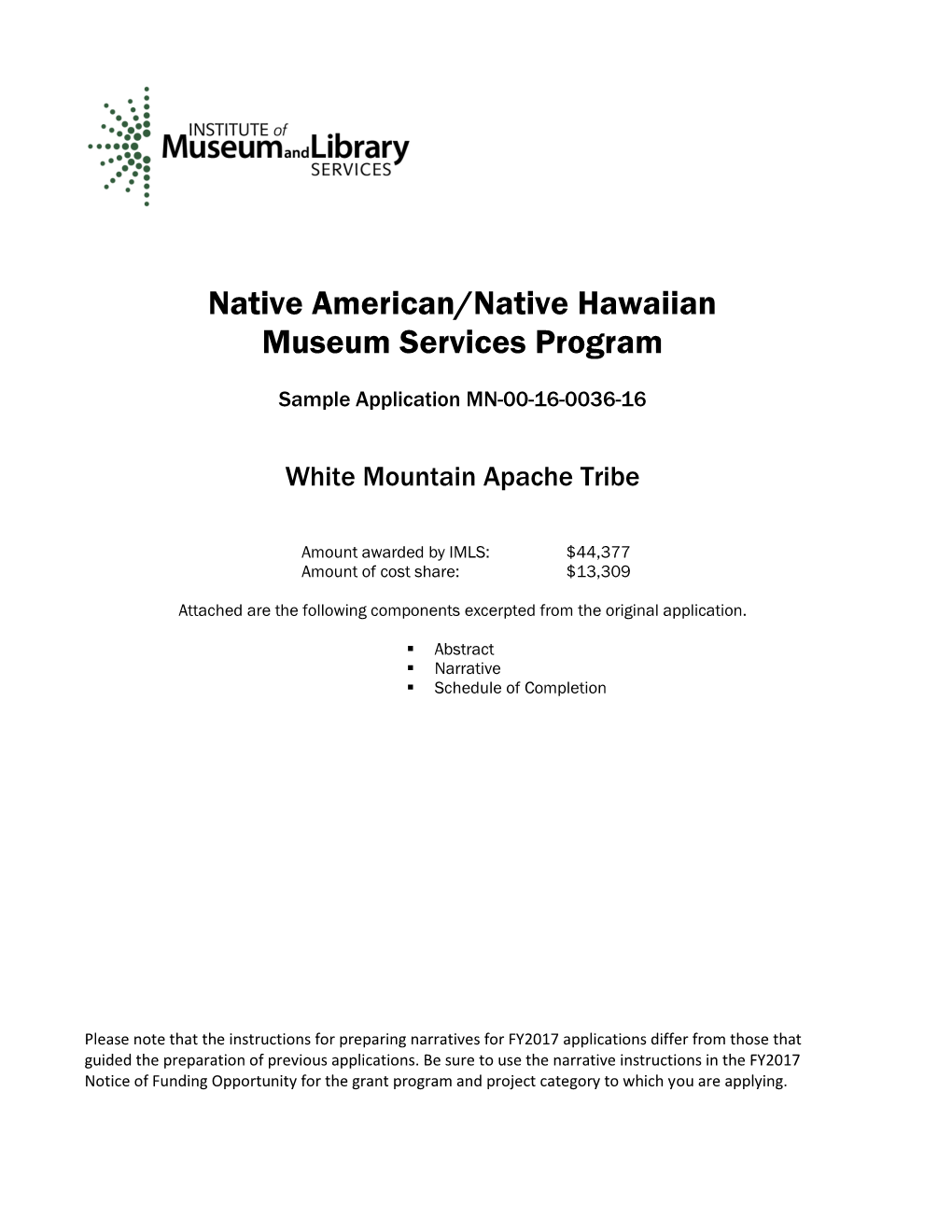 Native American/Native Hawaiian Museum Services Program