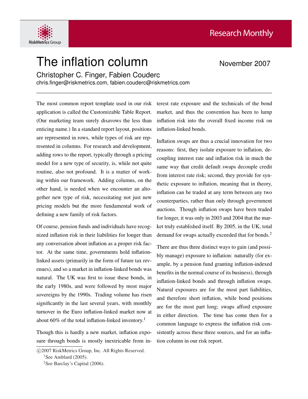 The Inflation Column