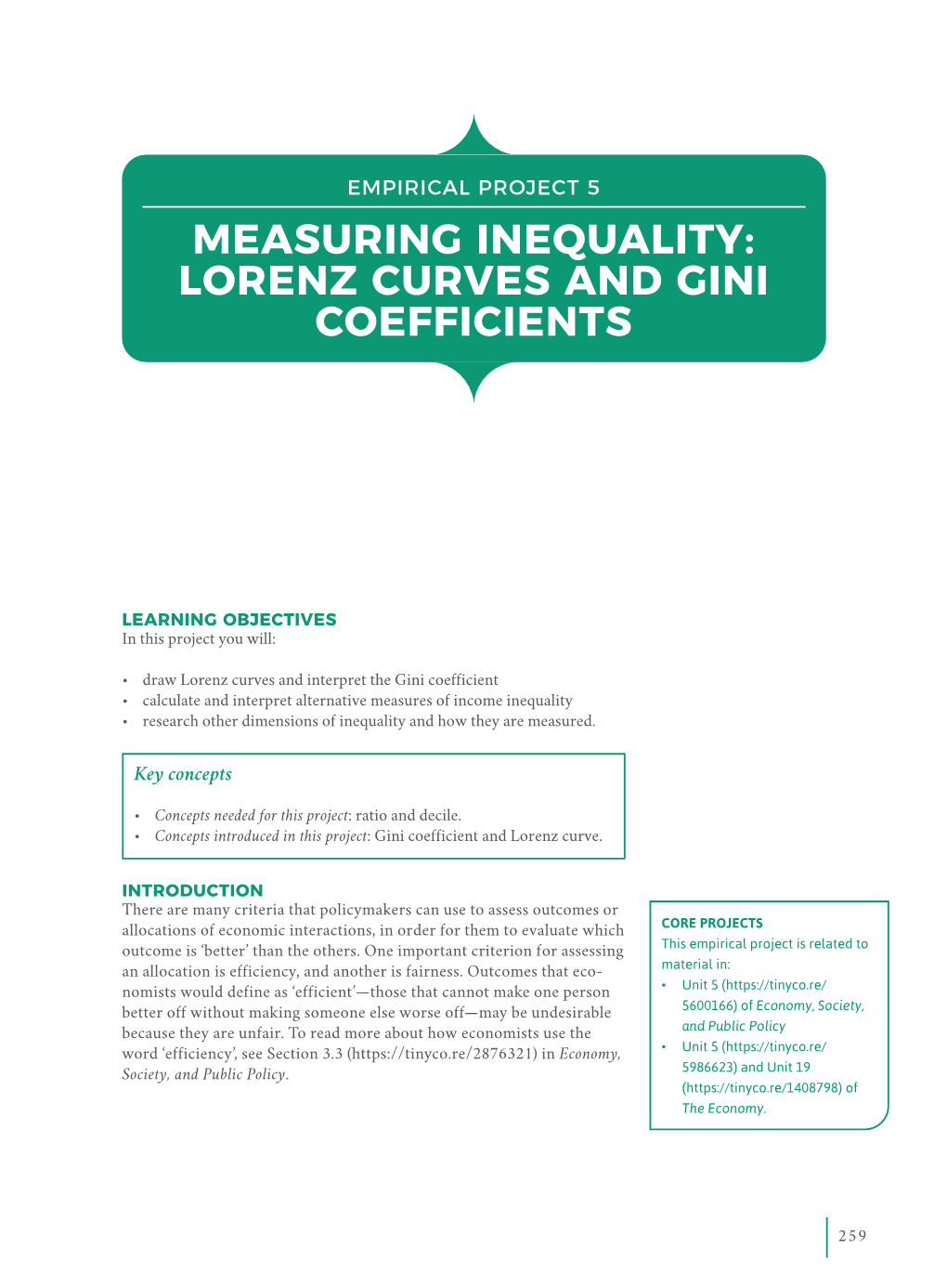 Measuring Inequality: Lorenz Curves and Gini Coefficients