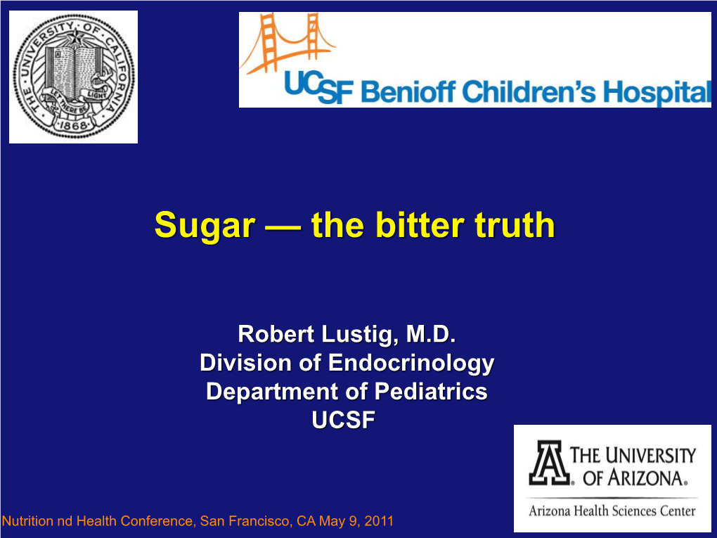 Sugar — the Bitter Truth