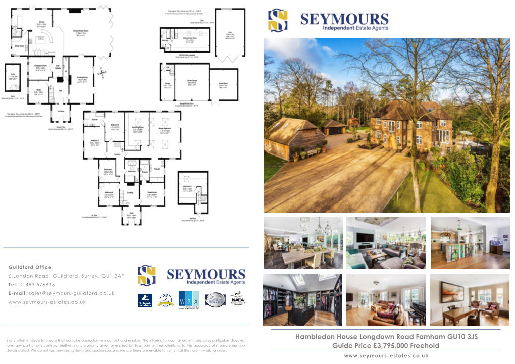 Hambledon House Longdown Road Farnham GU10 3JS Guide Price