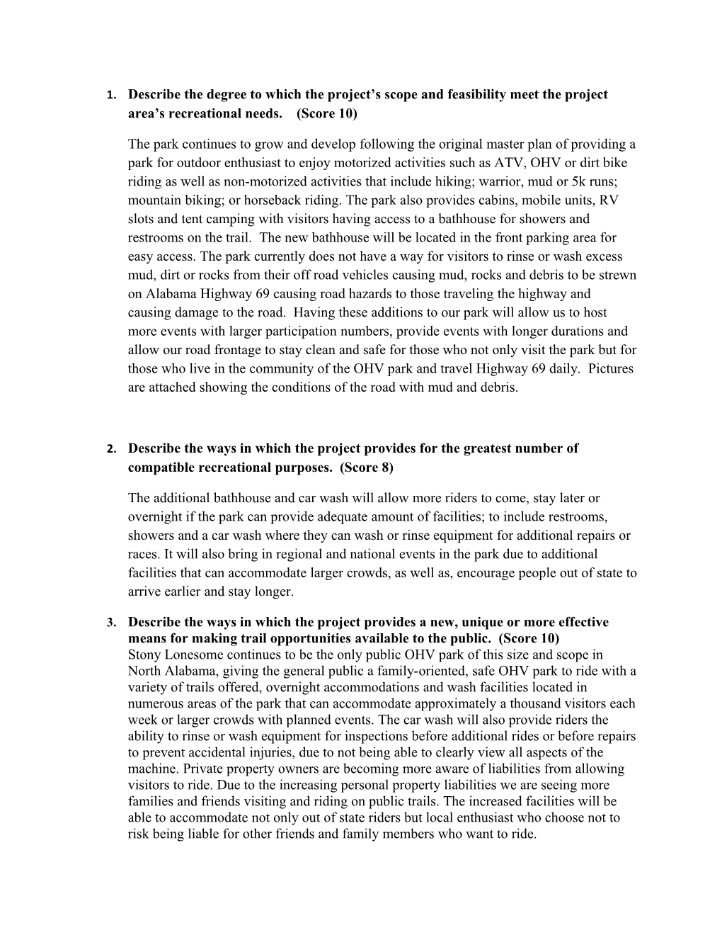 1. Describe the Degree to Which the Project S Scope and Feasibility Meet the Project Area