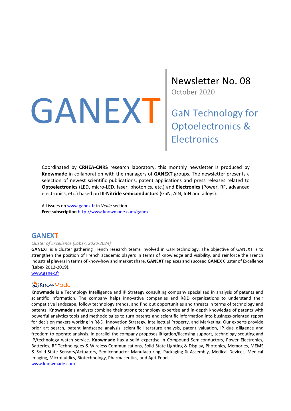 Gan for Electronics & Optoelectronics