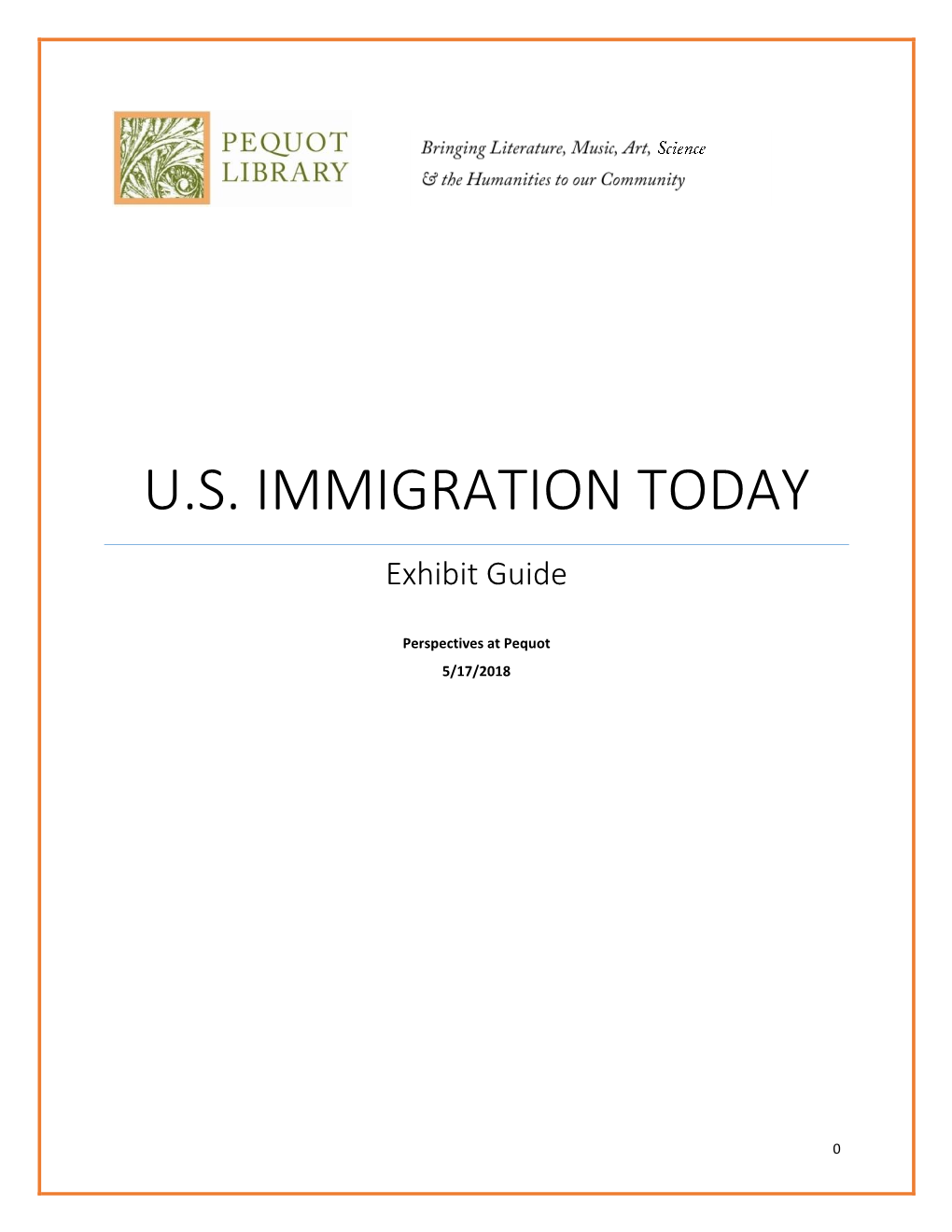 U.S. IMMIGRATION TODAY Exhibit Guide