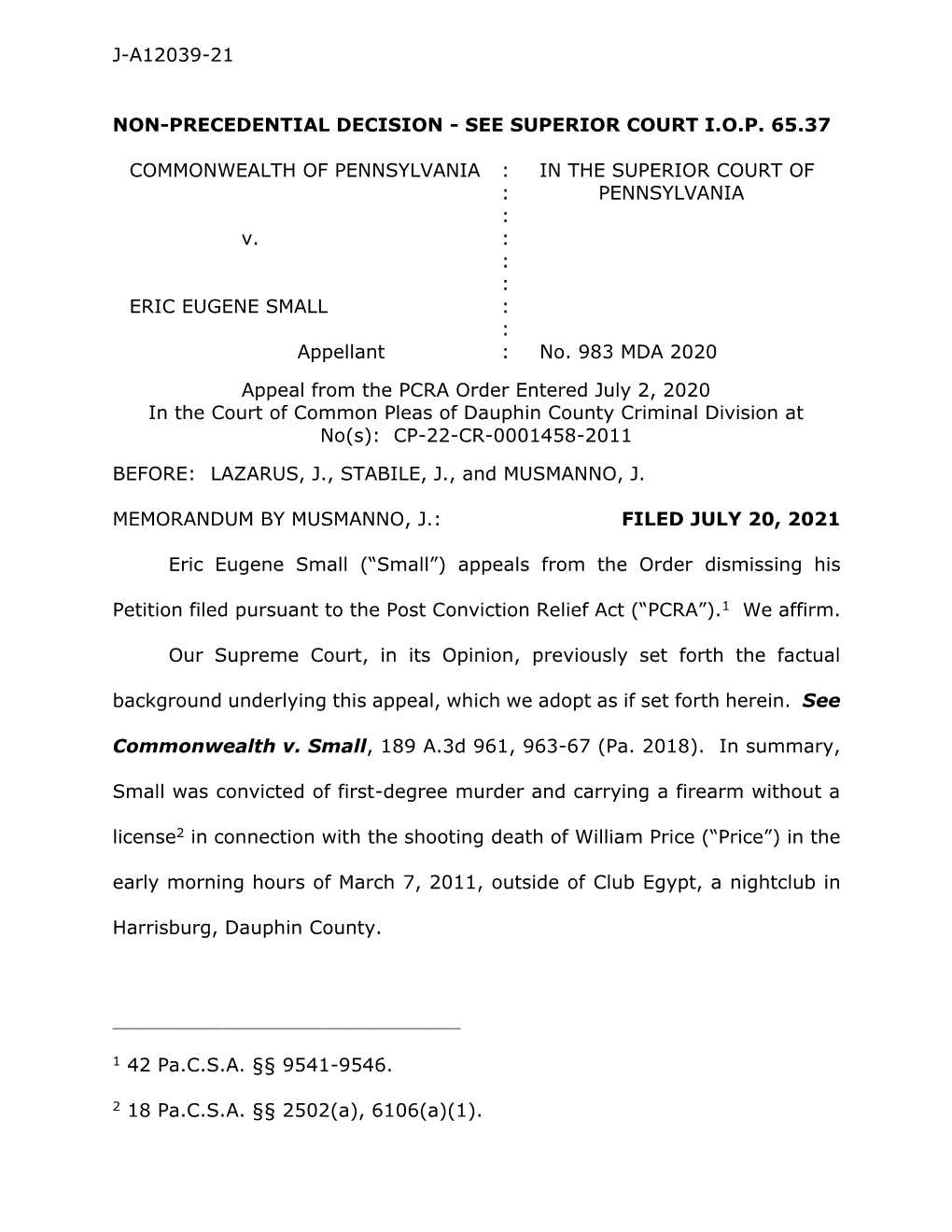 J-A12039-21 Non-Precedential Decision