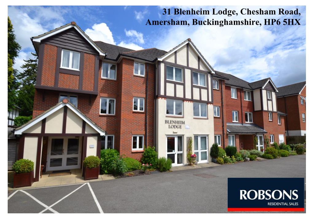 31 Blenheim Lodge, Chesham Road, Amersham, Buckinghamshire, HP6 5HX