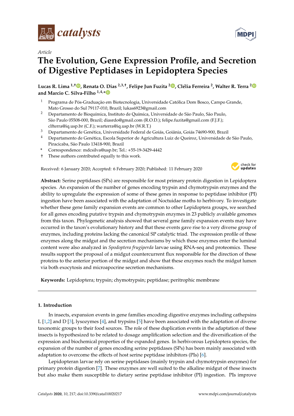 The Evolution, Gene Expression Profile, and Secretion of Digestive