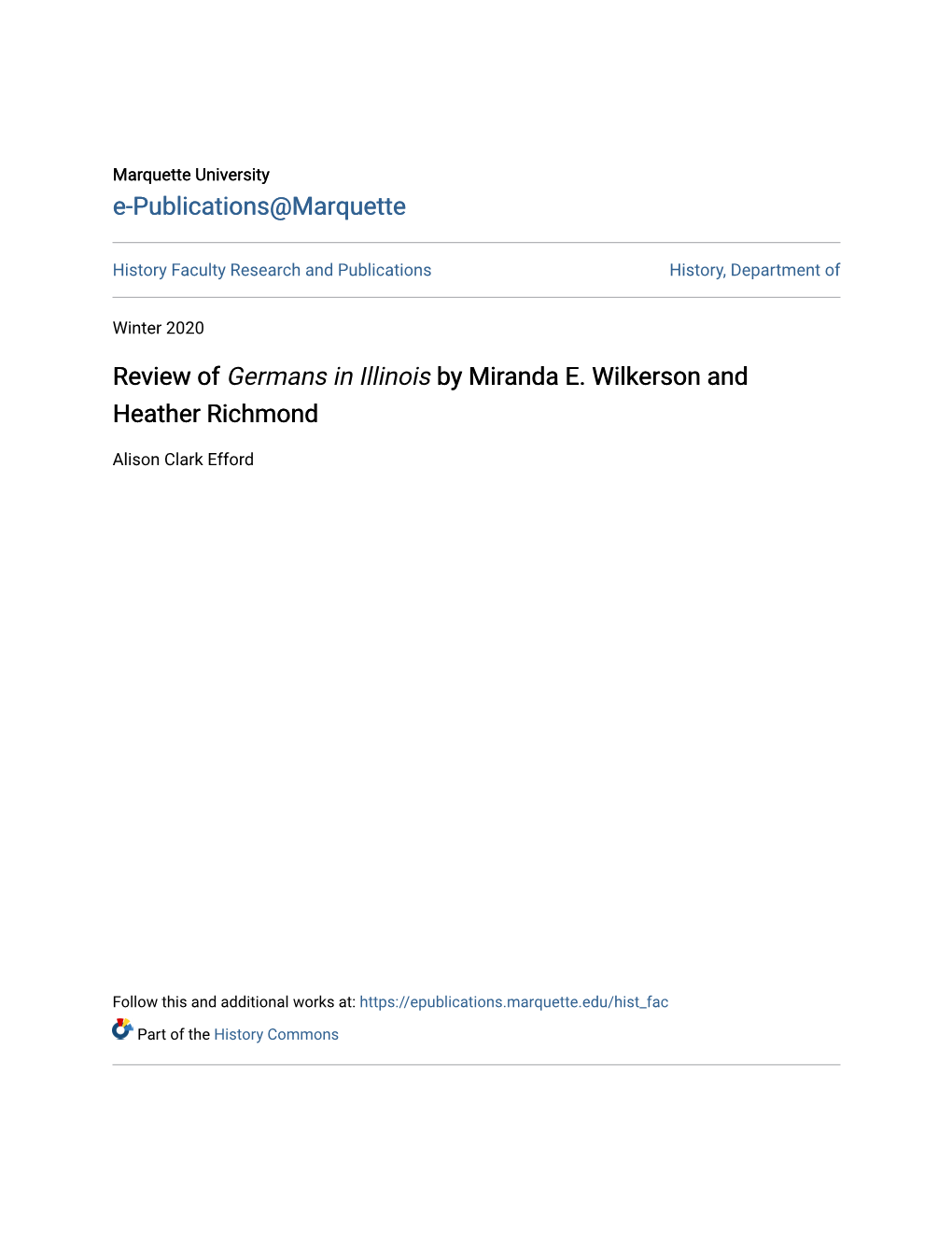 Germans in Illinois&lt;/Em&gt; by Miranda E. Wilkerson and Heather Richmond