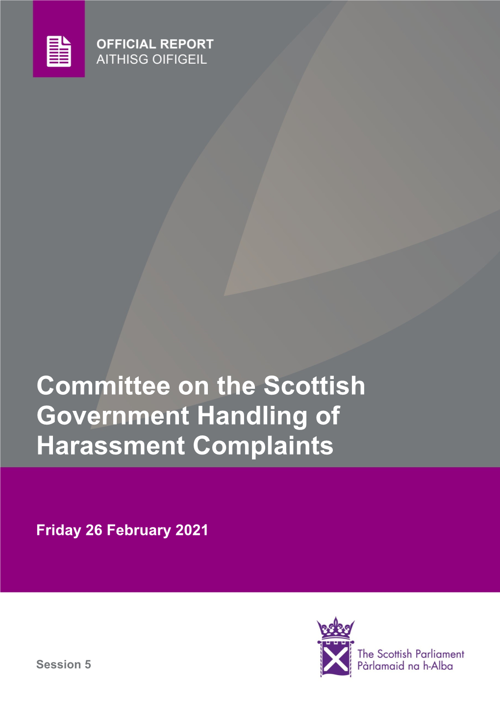 Official Report, Committee on Scottish of the Extraordinary Things About It