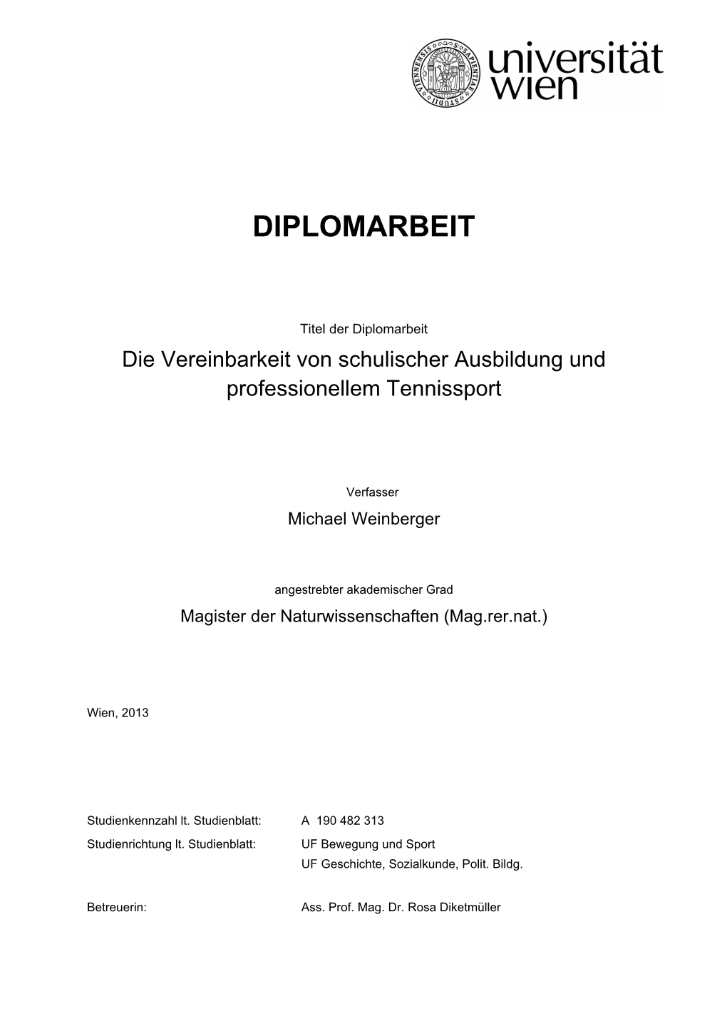 Diplomarbeit