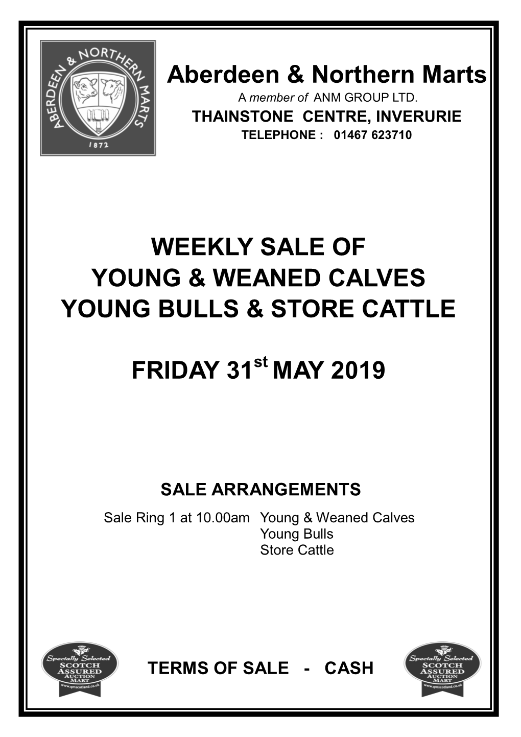 Aberdeen & Northern Marts WEEKLY SALE of YOUNG & WEANED