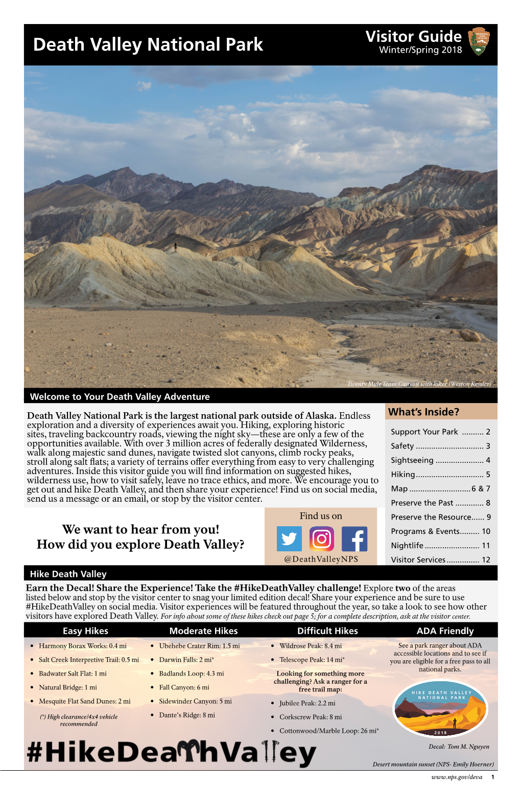 Death Valley National Park Winter/Spring 2018