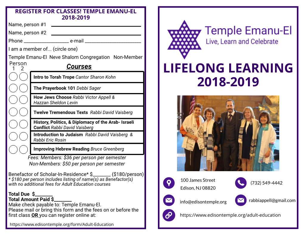 Lifelong Learning 2018-2019