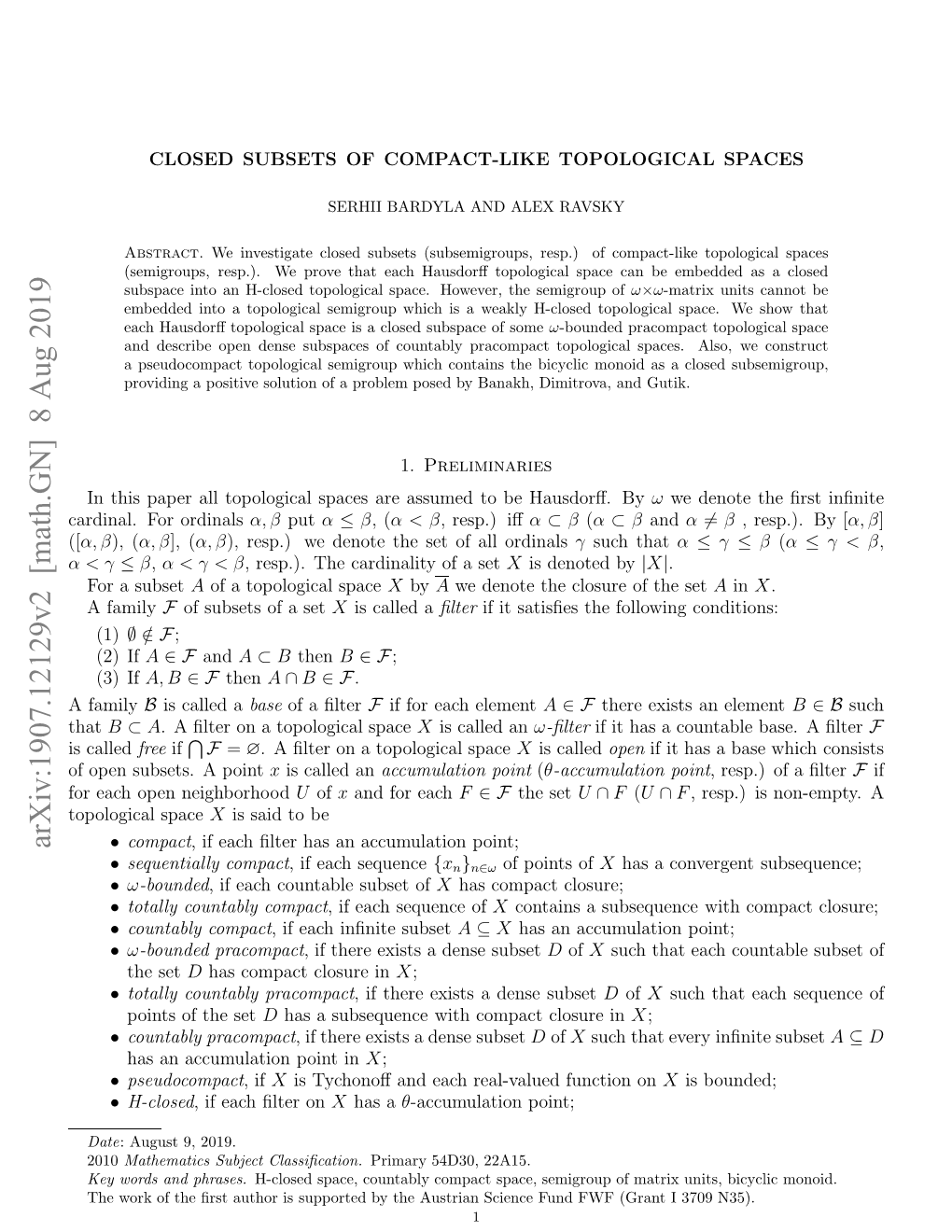 Closed Subsets of Compact-Like Topological Spaces 3