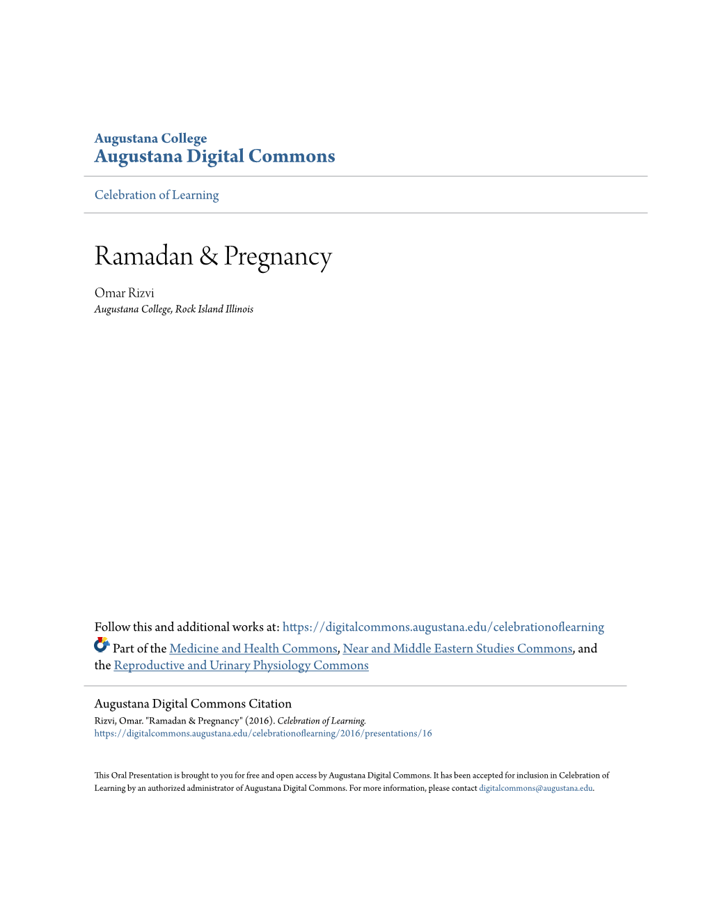 Ramadan & Pregnancy