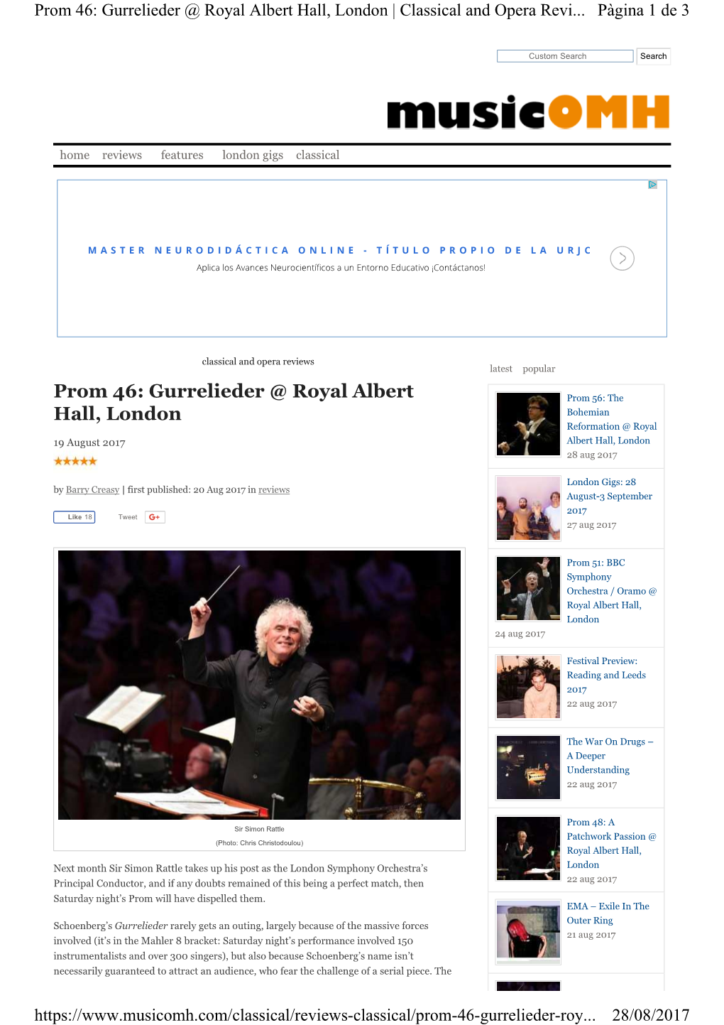 Prom 46: Gurrelieder @ Royal Albert Hall, London | Classical and Opera Revi