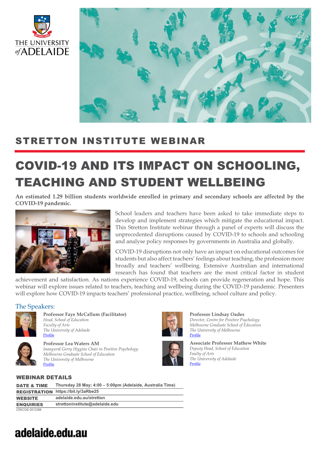 Covid-19 & Schooling Webinar Flyer