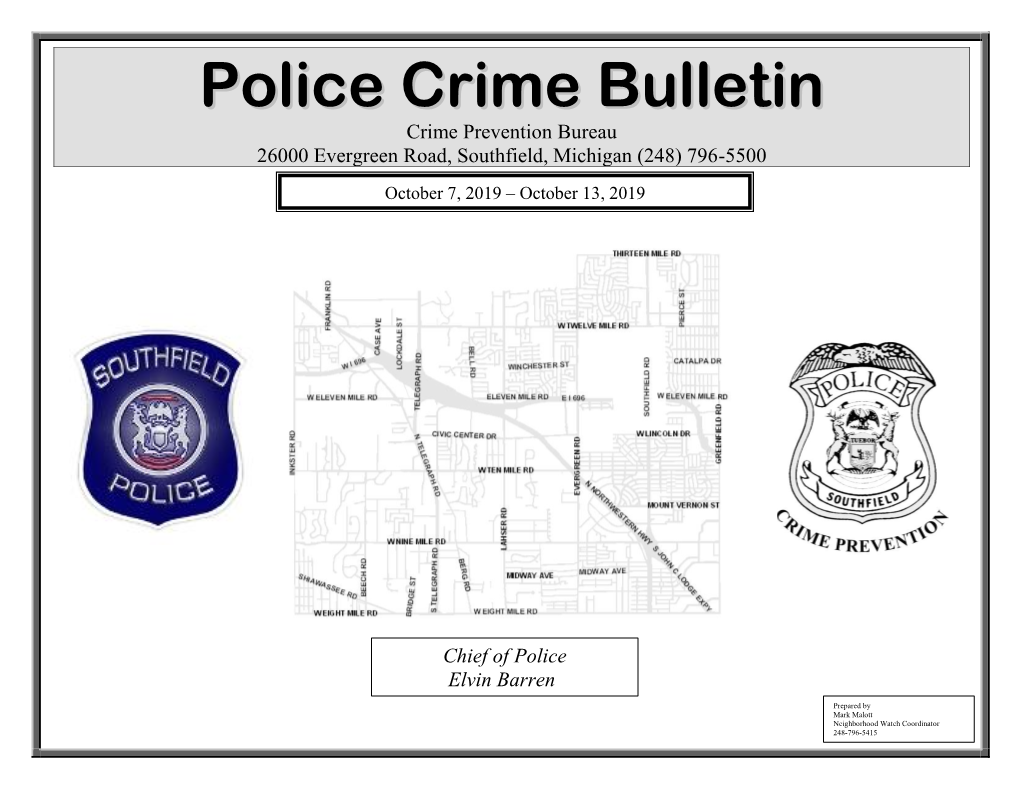 Police Crime Bulletin