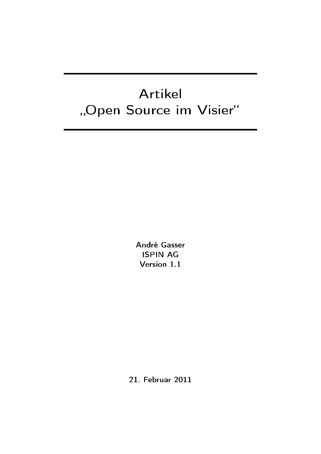 Artikel Open Source Im Visier