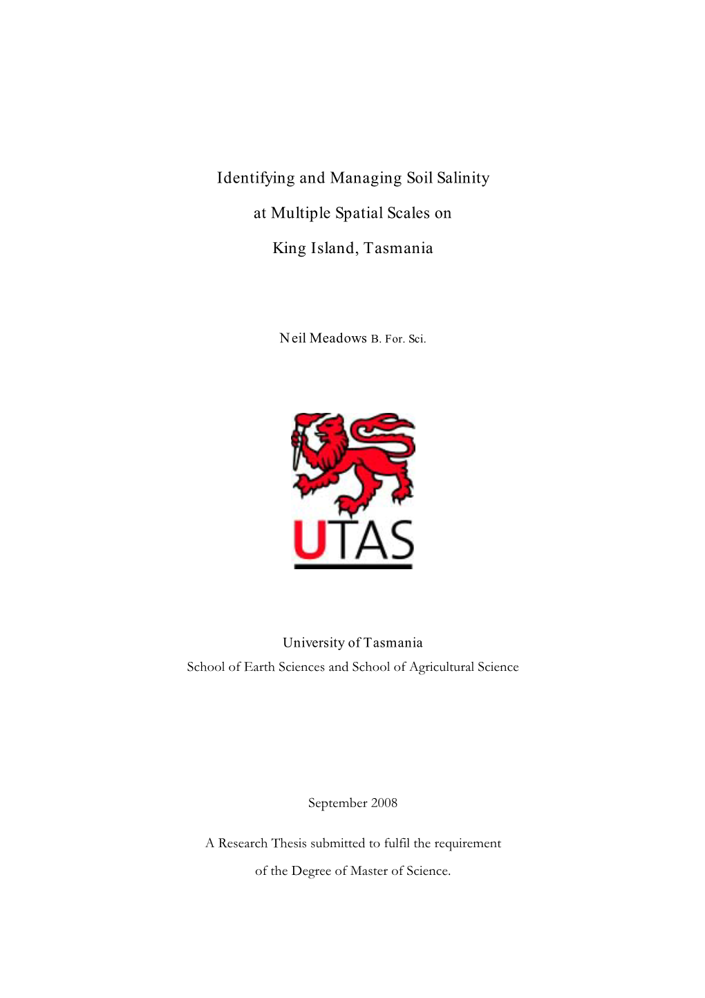 Identifying and Managing Soil Salinity at Multiple Spatial Scales on King