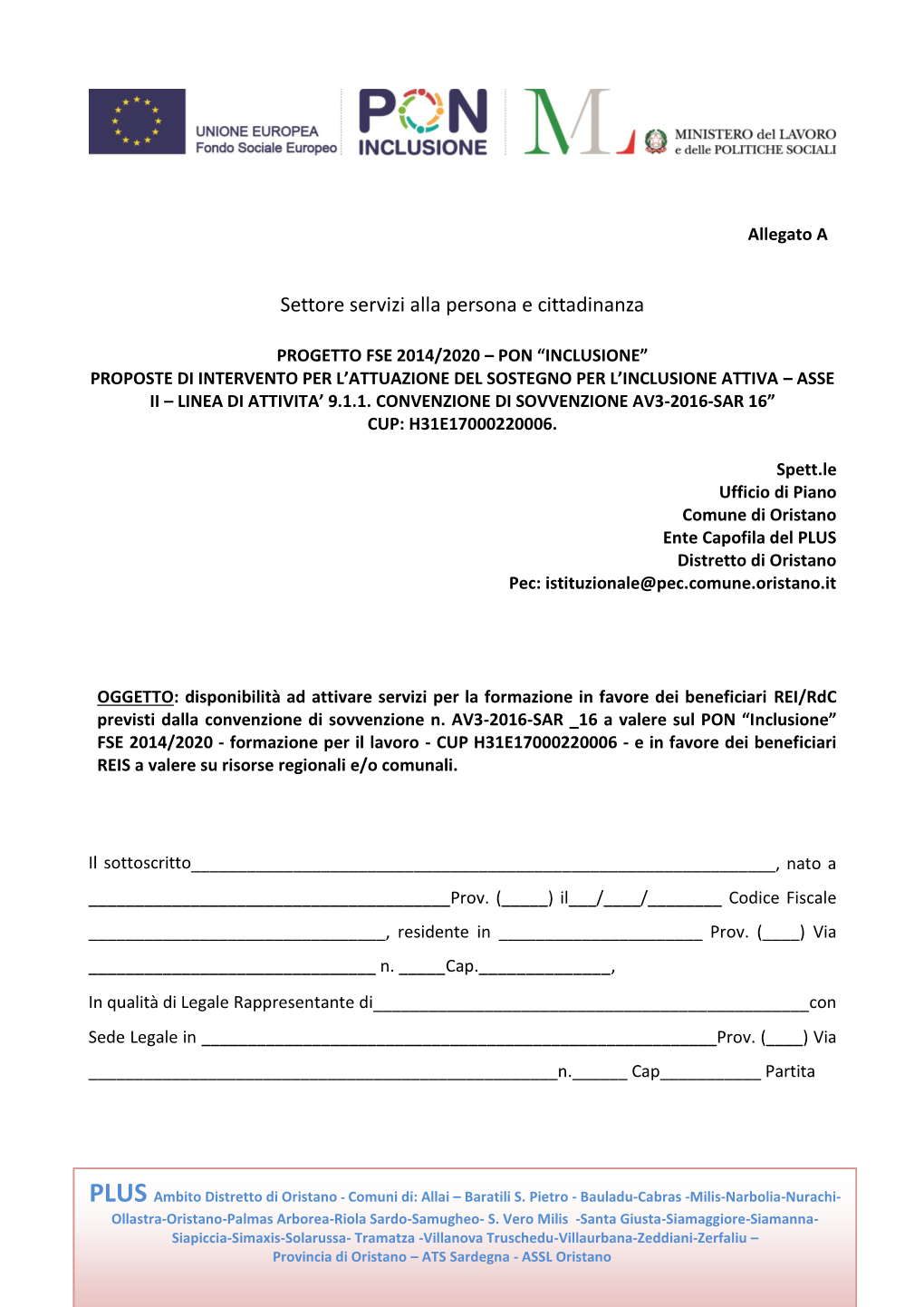 Modulo Di Domanda