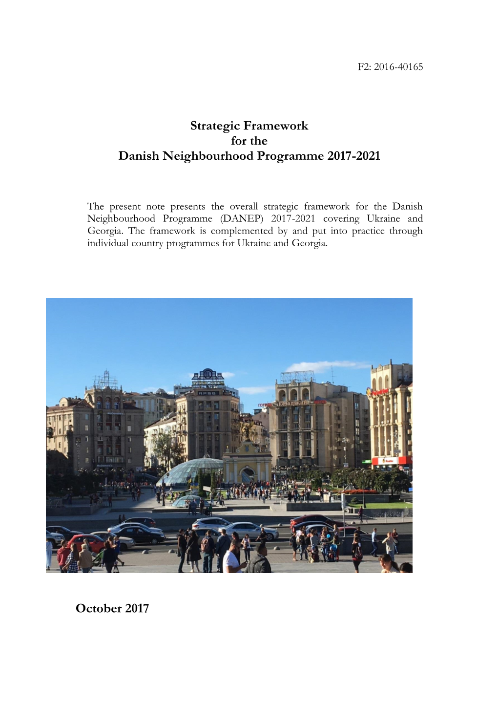 Strategic Framework for the Danish Neighbourhood Programme 2017-2021