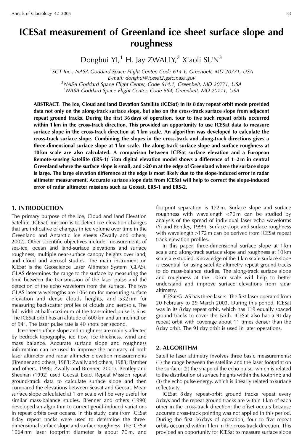 Icesat Measurement of Greenland Ice Sheet Surface Slope and Roughness