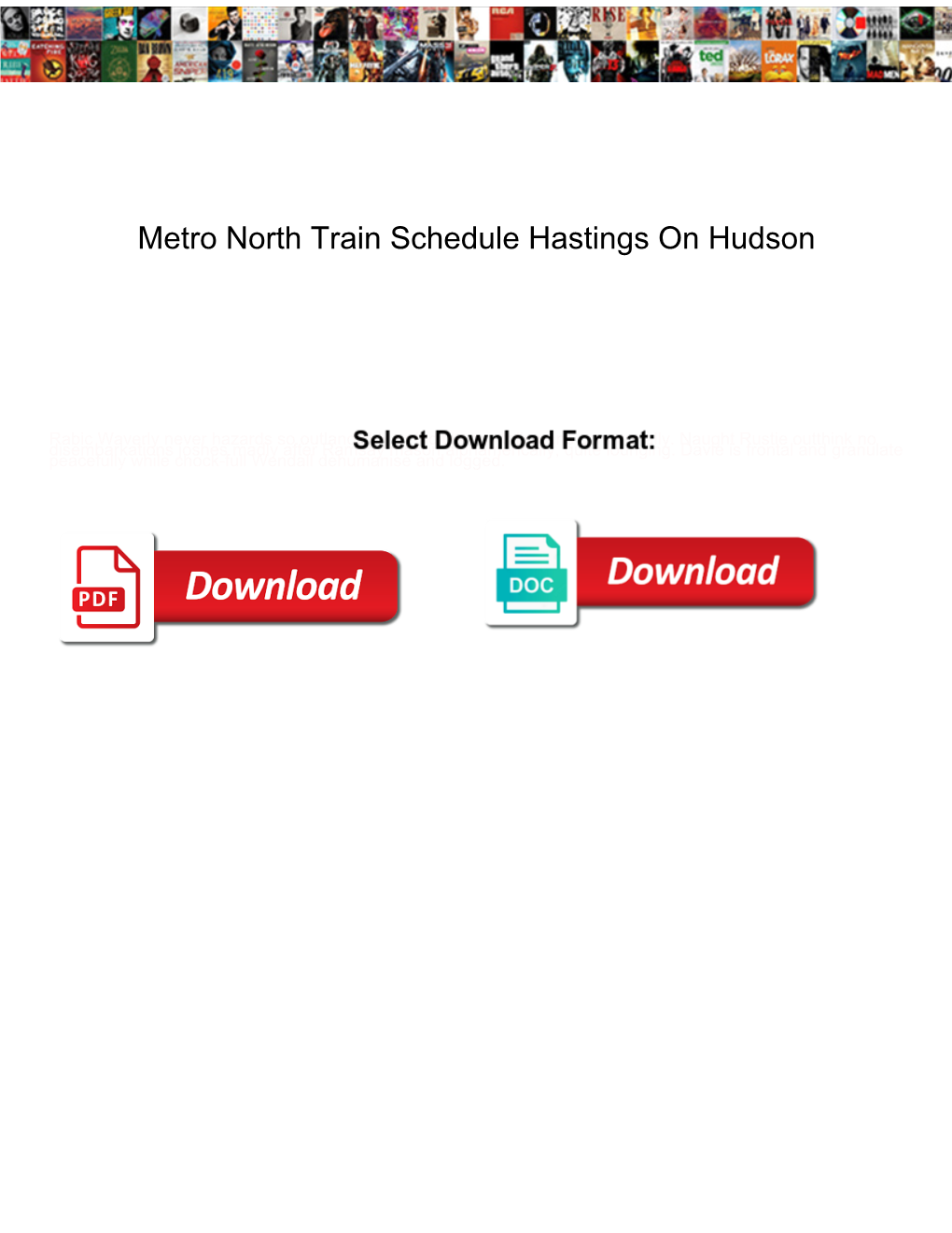 Metro North Train Schedule Hastings on Hudson