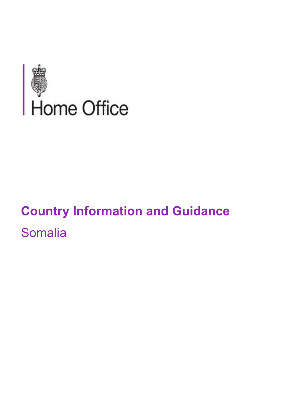 Country Information and Guidance Somalia Preface