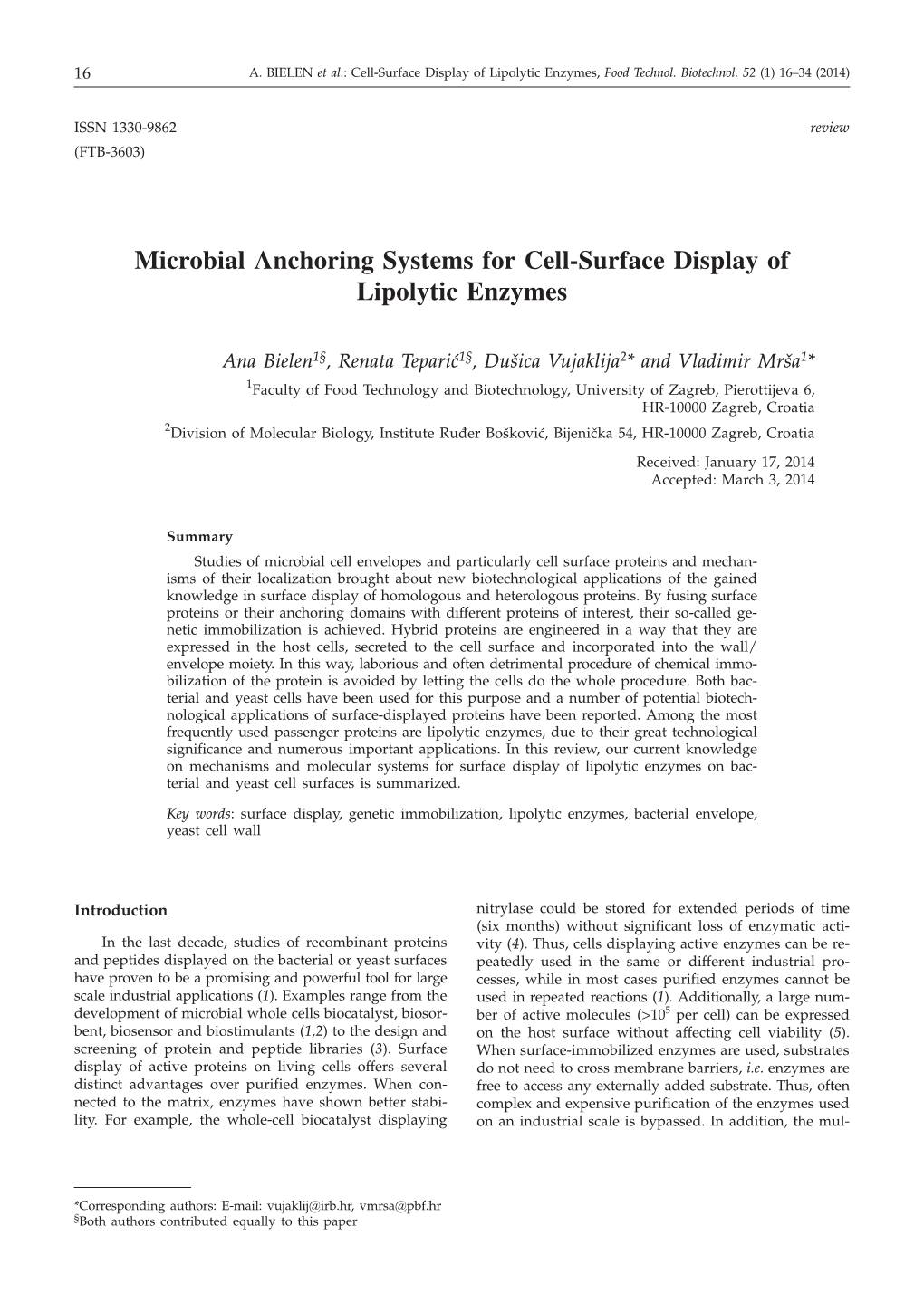 Microbial Anchoring Systems for Cell-Surface Display of Lipolytic Enzymes