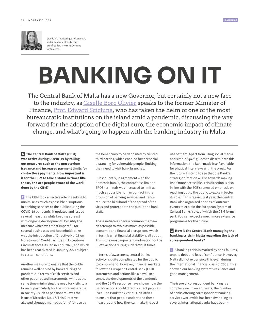 INTERVIEW: Banking on It