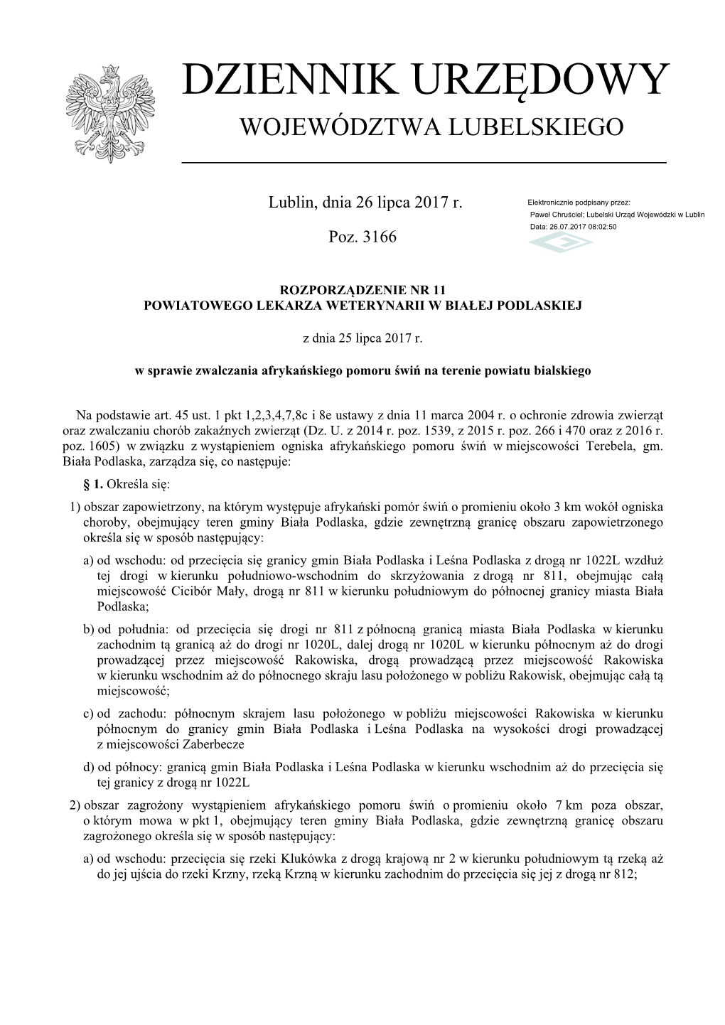 Rozporządzenie Nr 11 PLW W Białej Podlaskiej.Pdf