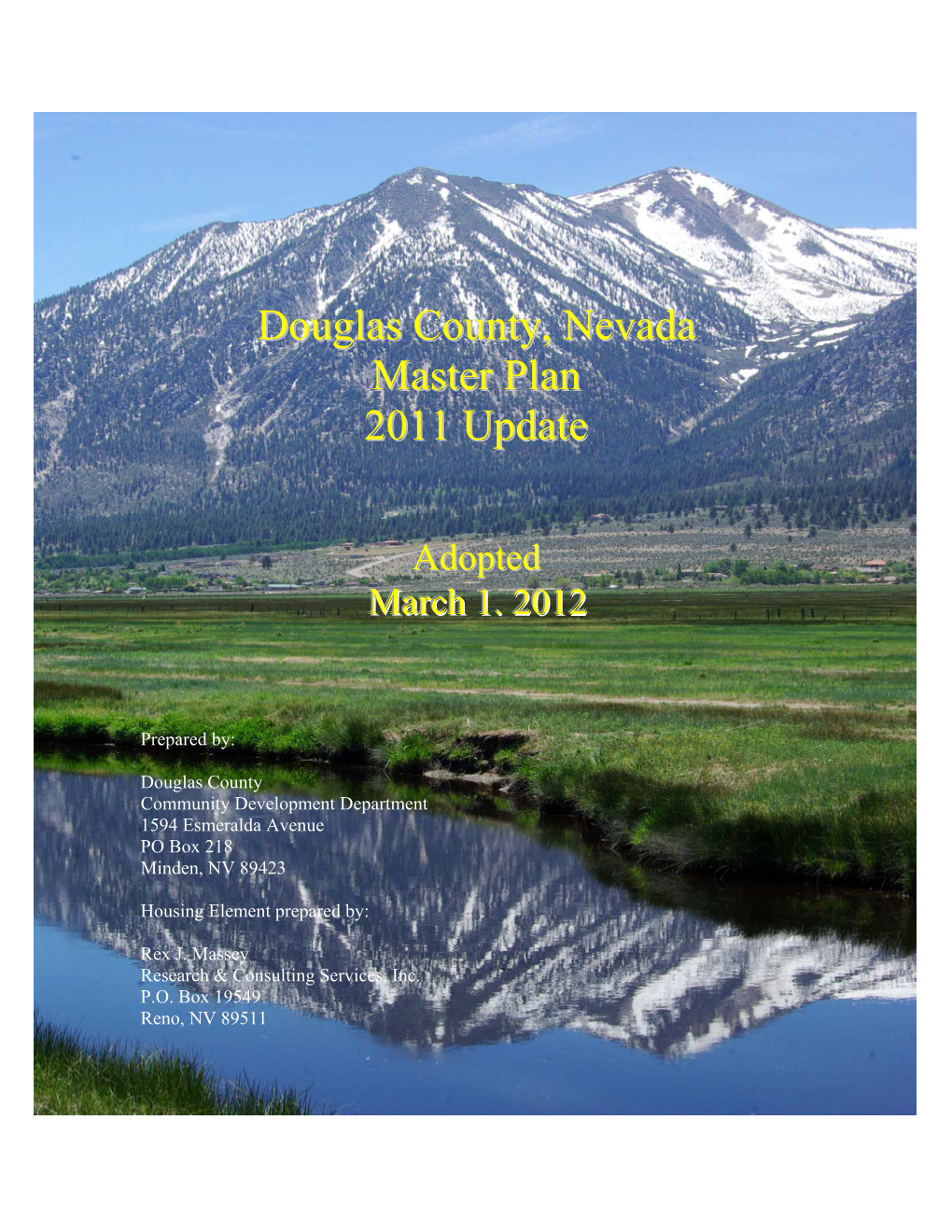 Douglas County, Nevada Master Plan 2011 Update