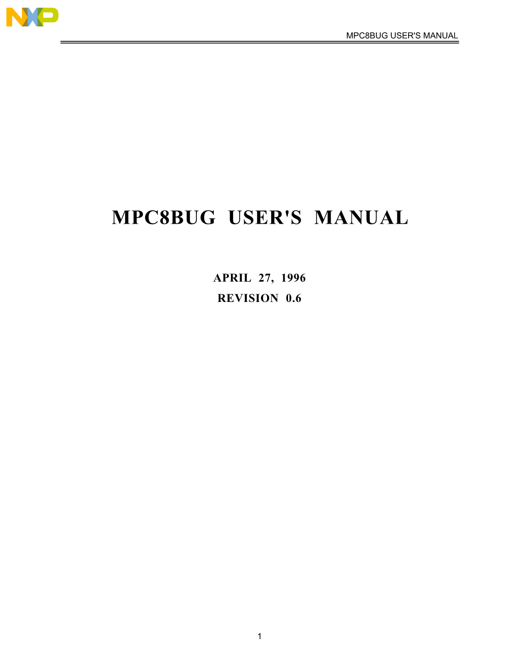 Mpc8bug User's Manual