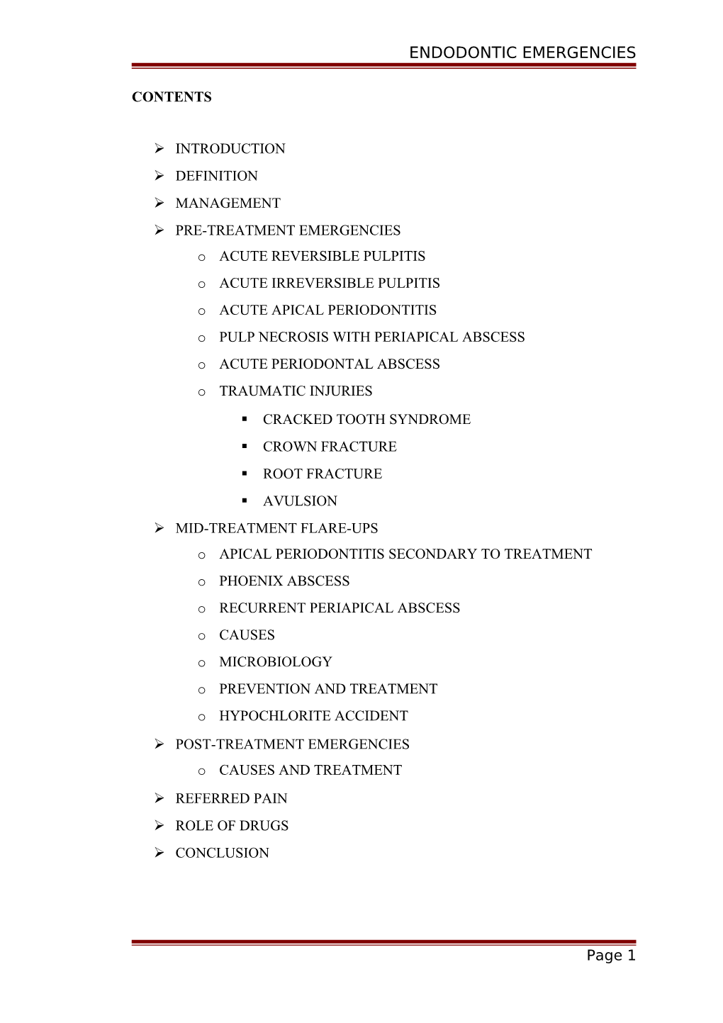 Endodontic Emergencies