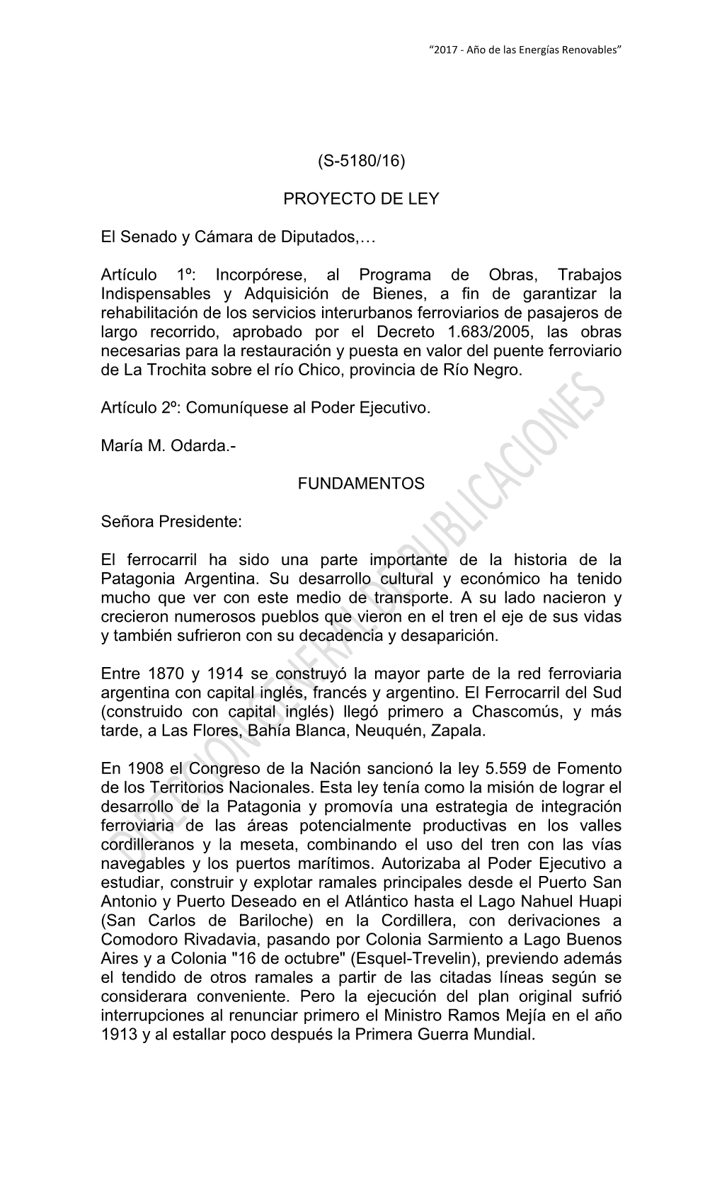 PROYECTO DE LEY El Senado Y Cámara De Diputados,… Artículo 1º