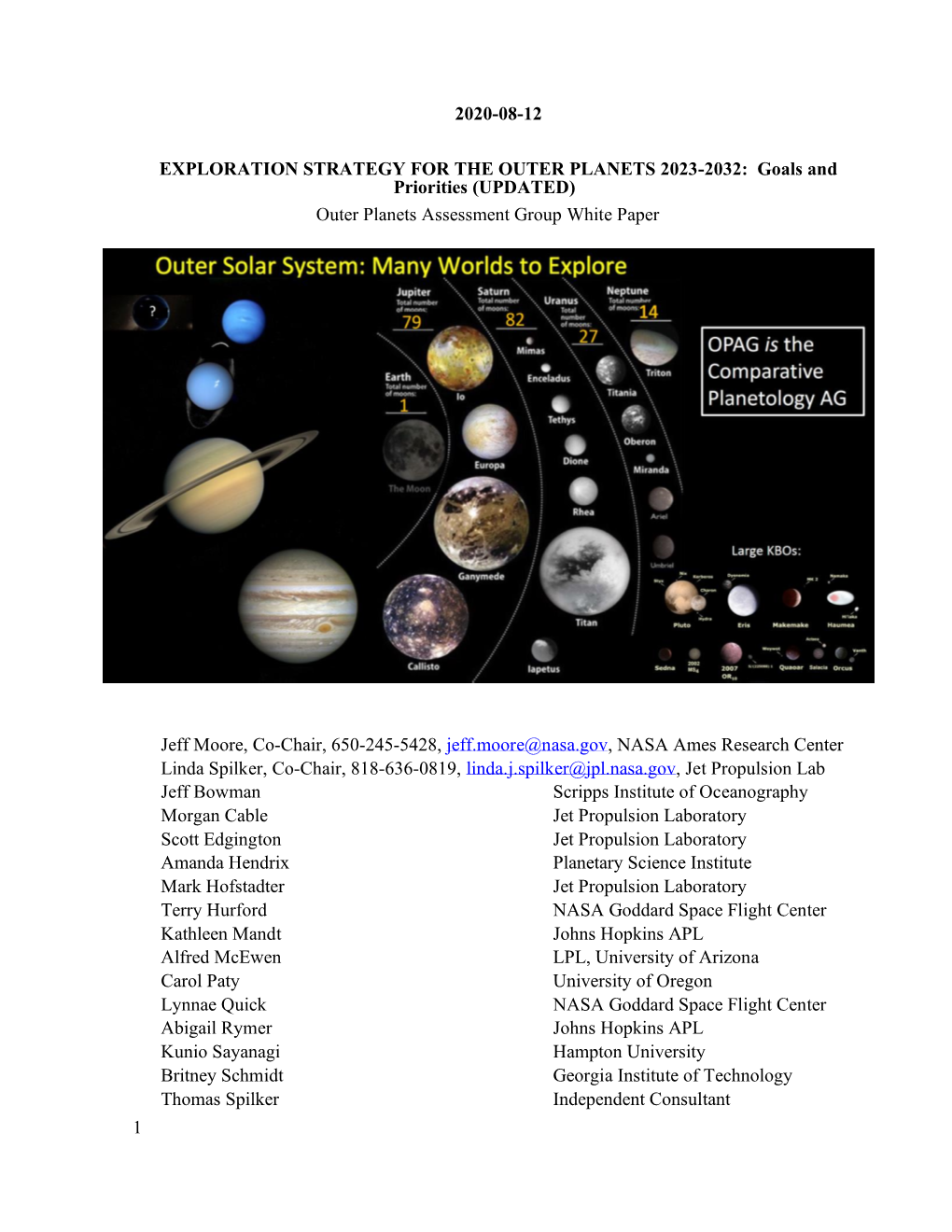 Exploration Strategy for the Outer Planets 2023–2032