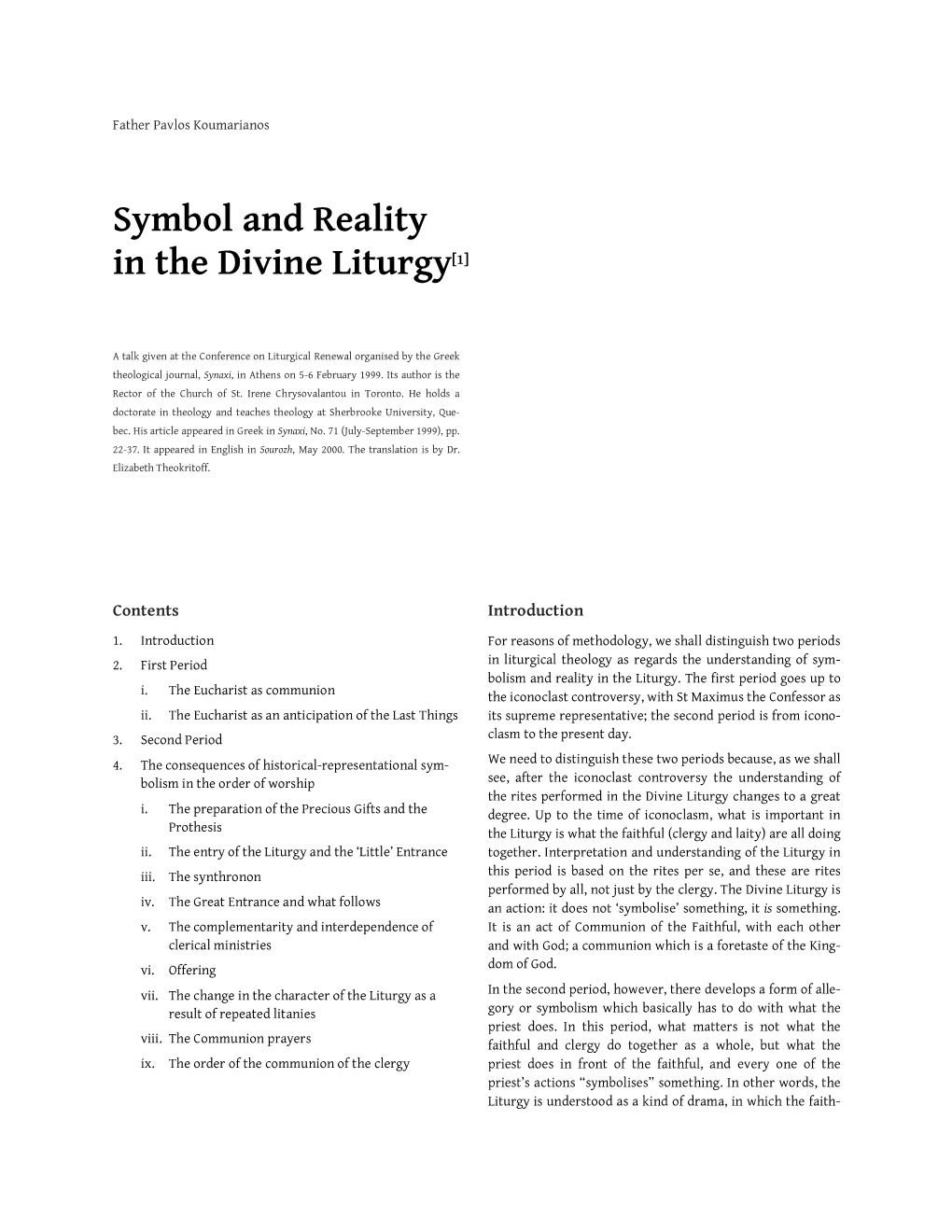 Koumarianos, Symbol and Reality in the Div