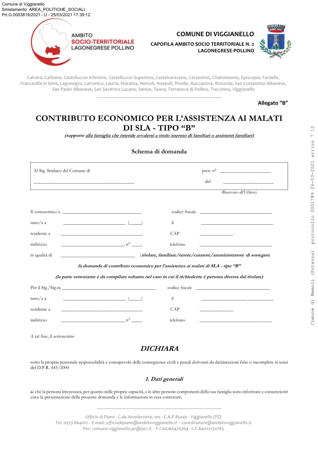 Contributo Economico Per L'assistenza